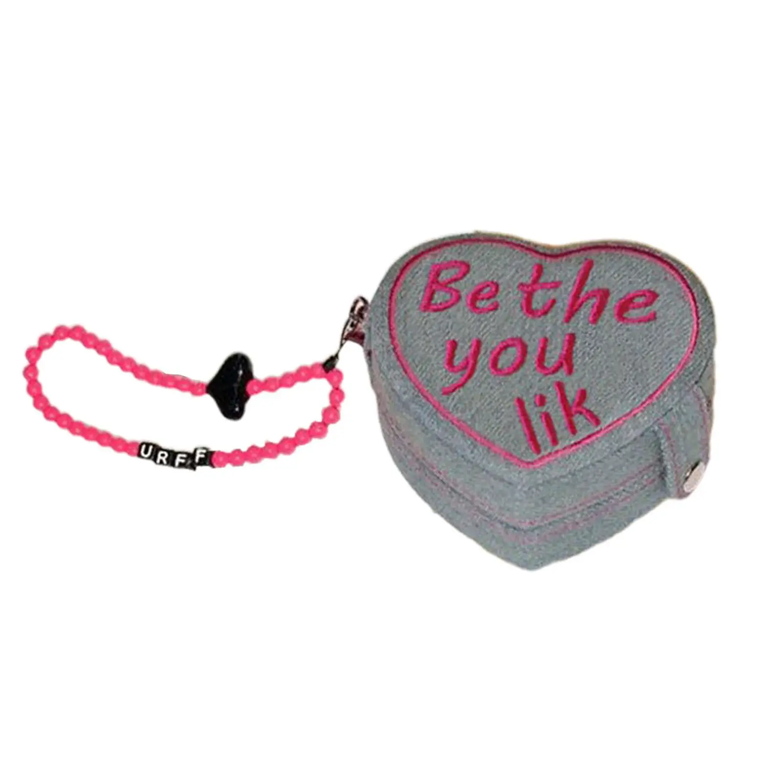 صندوق مجوهرات صغير على شكل قلب صندوق تخزين مجوهرات للقلائد والأقراط #4