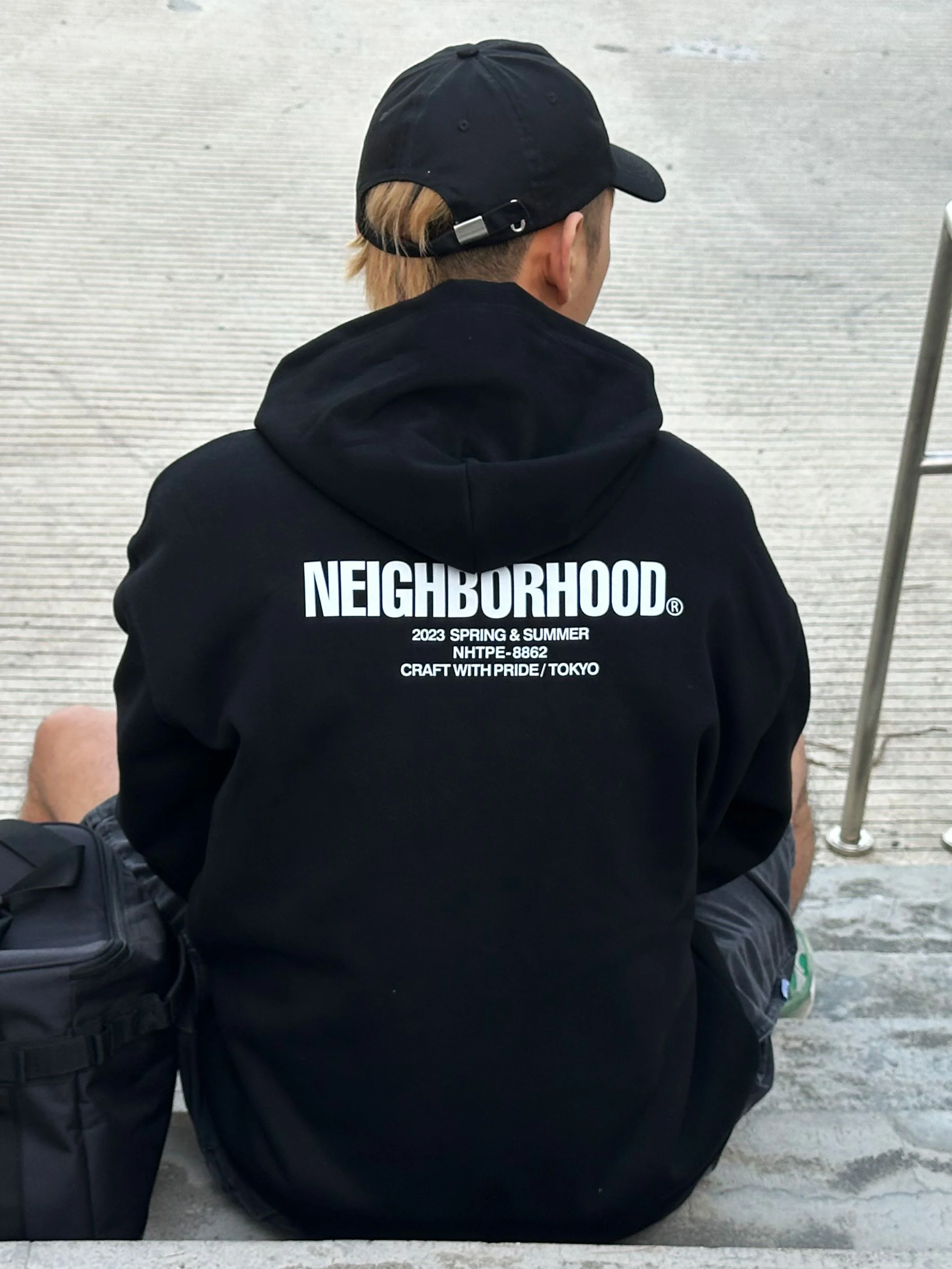 Trendy NBHD Heavyweight 380g Washed Hoodie Long Sleeve Pure Cotton Printed Loose Fit Crew Neck Sweatshirt Streetwear Sle