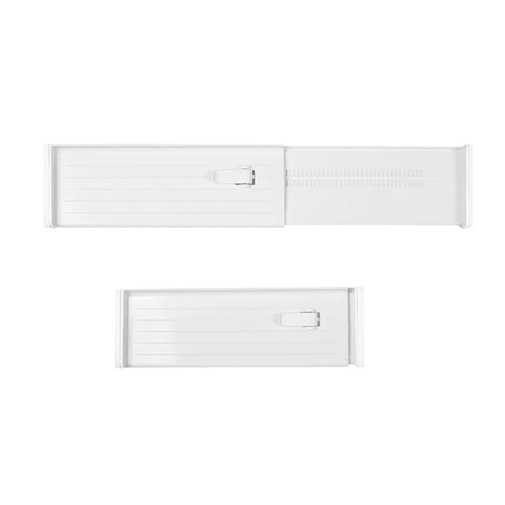 Plastic Expandable Drawer Dividers White Expanded Length 47cm Adjustable Storage Partition Retractable Cabinet Separation Board