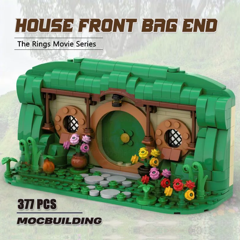 The Rings Movie House Front Bag End Moc Building Blocks Mini Scale Technology Bricks Model Display Toys Children Gifts