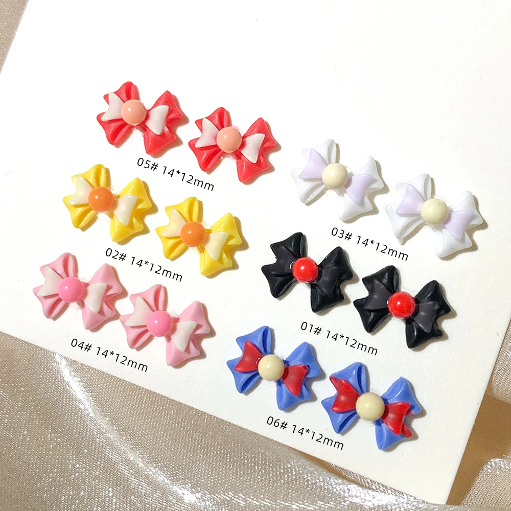 야광 3D 송진 참, 혼합 색상 나비, 카와이 네일 아트 라인석 액세서리 용품, 어둠 속에서 빛나는 ZCF140 #, 50 개