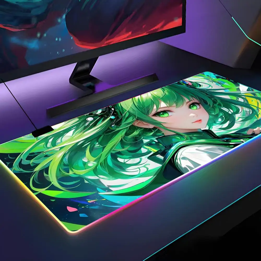

Anime Girls Wallpaper Mouse Pad RGB Backlit Mouse Pad Laptop Mouse Pad Laptop Gamer Computer Desk Gaming Accessories