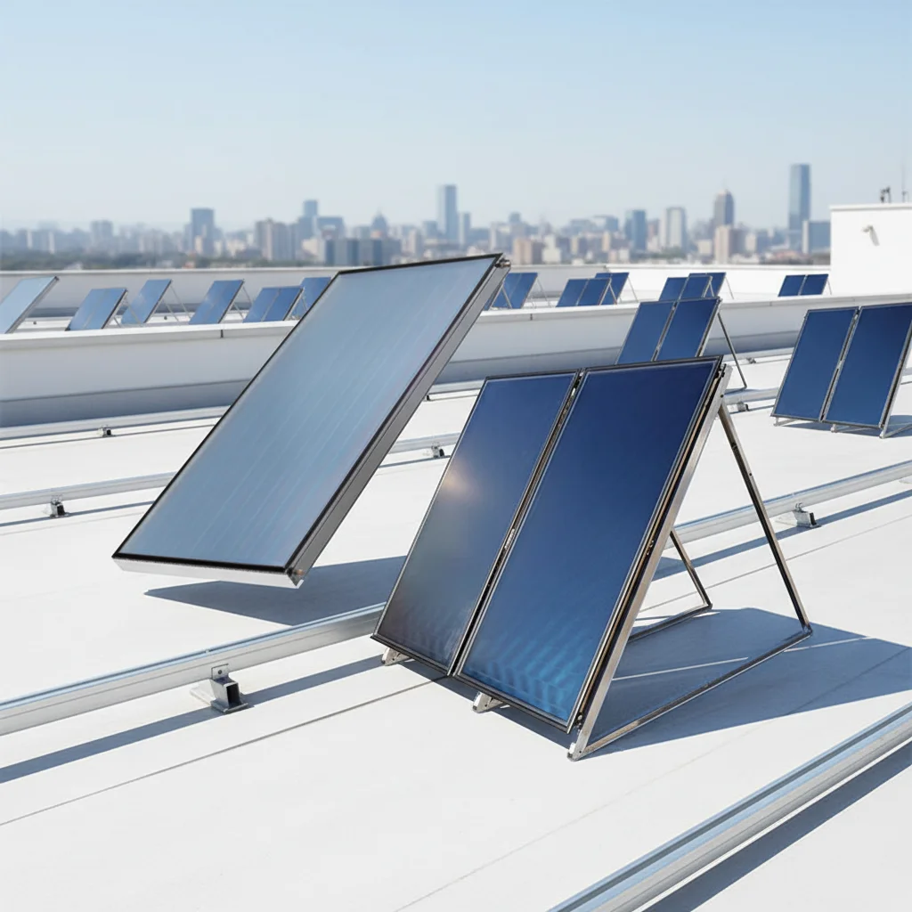 High-Efficiency Flat-Plate Solar Thermal Collector Meeting Keymark Standards Bestselling Outdoor Hotel Use Solar Hot