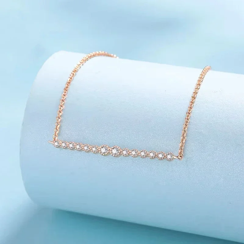 

Valentine's Day 18K White Gold Bracelets Women Wedding Fine Jewelry 0.24 CT Moissanite Diamond Girlfriend Birthday Gift Daughter
