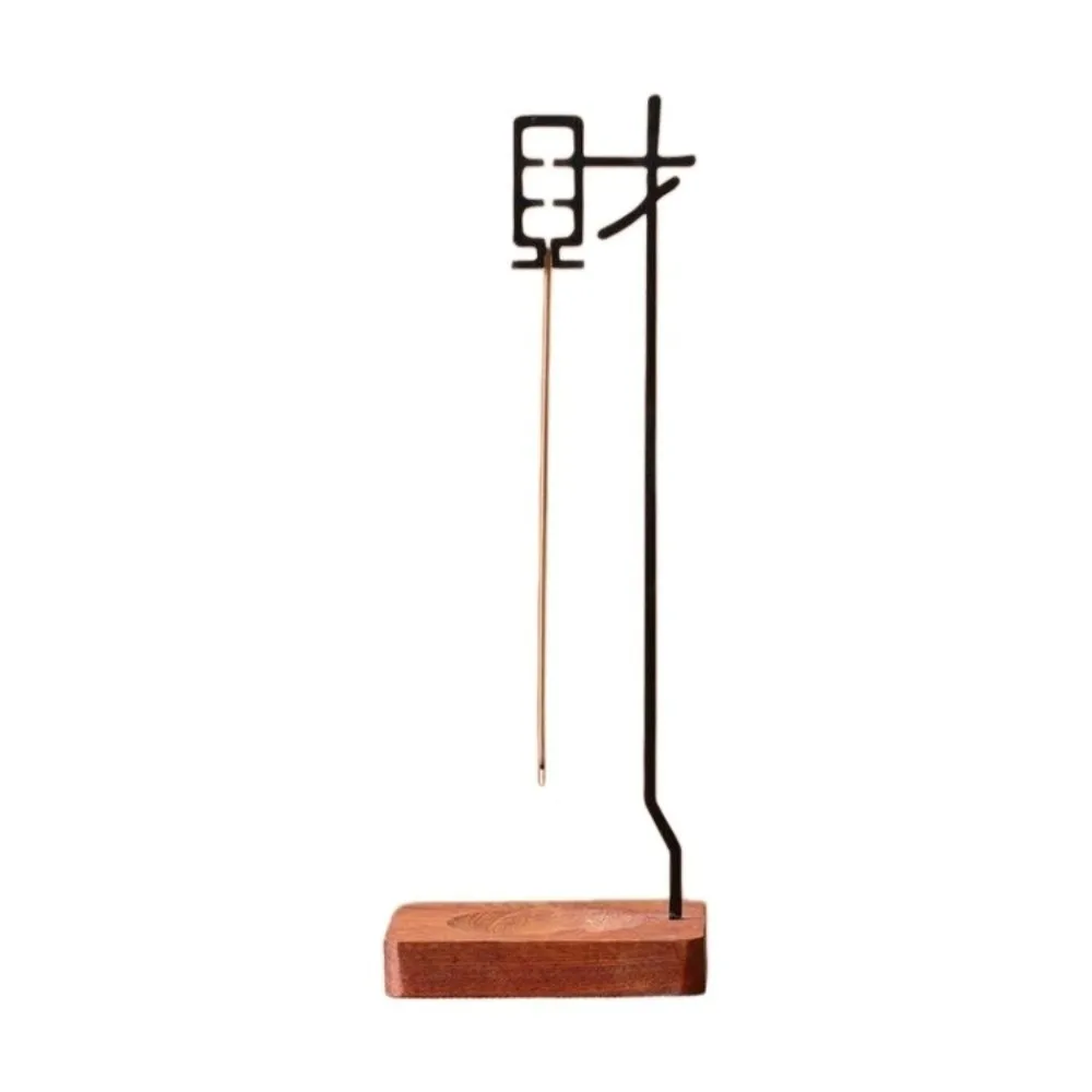 Zen Chinese Style Wooden Incense Burner Chinese Characters Upside Down Shape Tabletop Incense Base Wooden Sleep Aid