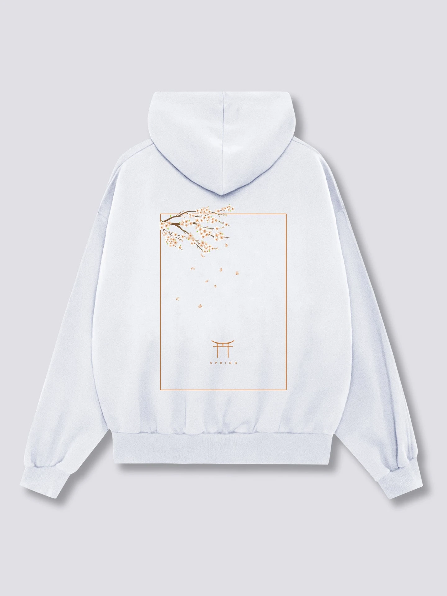 Woman Minimalist Cherry Blossom Torii Gate Print TShirt Streetwear TShirt Back Graphic TShirt Oversized Hoodie Sweatshirt Tops