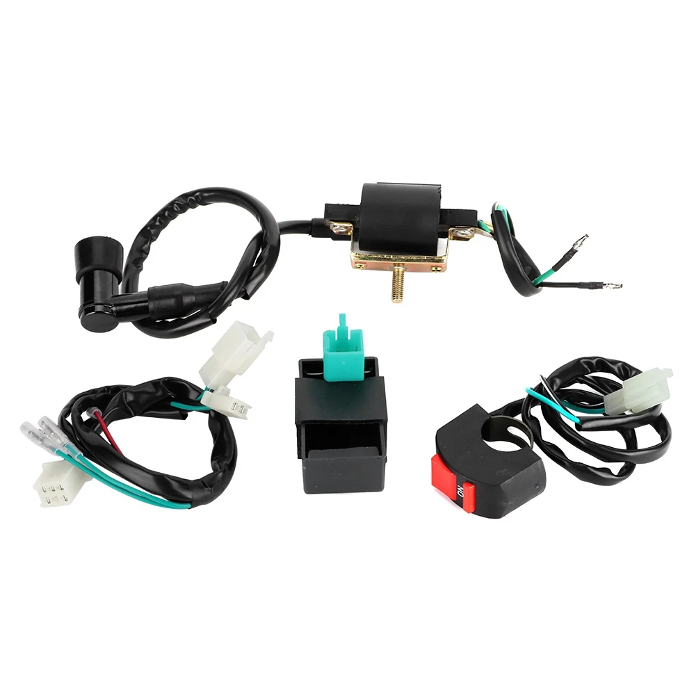 Complete Kick Start Engine Starting Wiring Harness Fits for 50cc PITPRO Dirt Bike Kill Switch Wiring