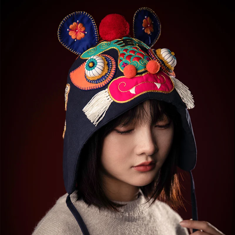 

Hat festival embroidery handmade material package self-embroidery