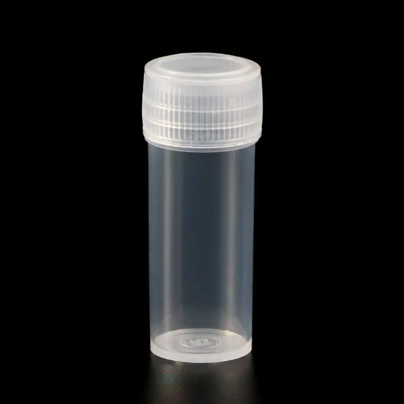 F3MA 20pcs Portable 5ml Plastic for Pill Bottles with Screw Cap Clear Contai