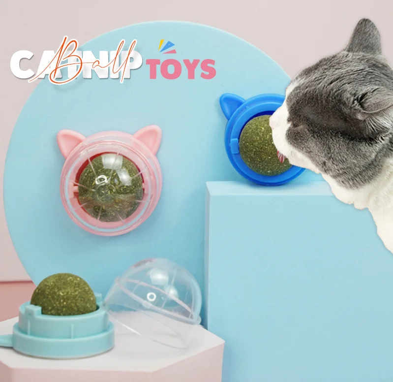 Healthy Cat Catnip Interactive Ball Catnip Tumbler Cat Candy Licking Snacks Cat Feeding Puzzle Toy Fun Food Ball Smart Cat Toys