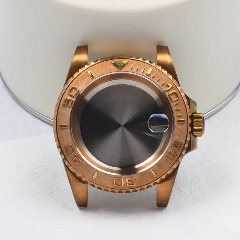 CUSN8 Bronze Ghost Watch case Sapphire glass Diving watch case fits Seiko for NH35/NH36 Automatic Movement Watch mod