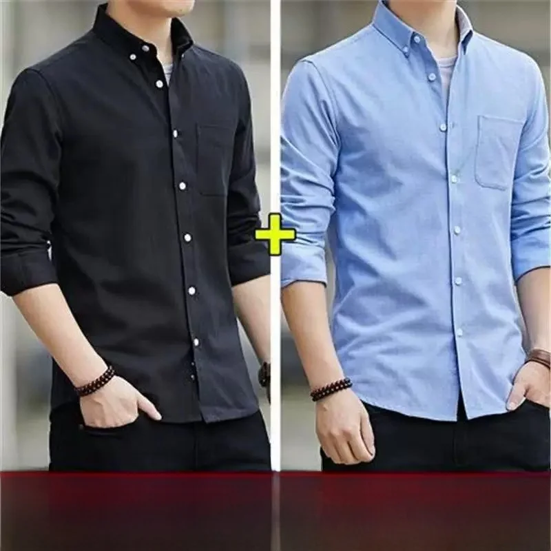 2026 New American Retro Oxford Cloth Long Sleeve Shirt Men's Spring Autumn Slim Wear Resistant Dirt Proof Shirt Jacket