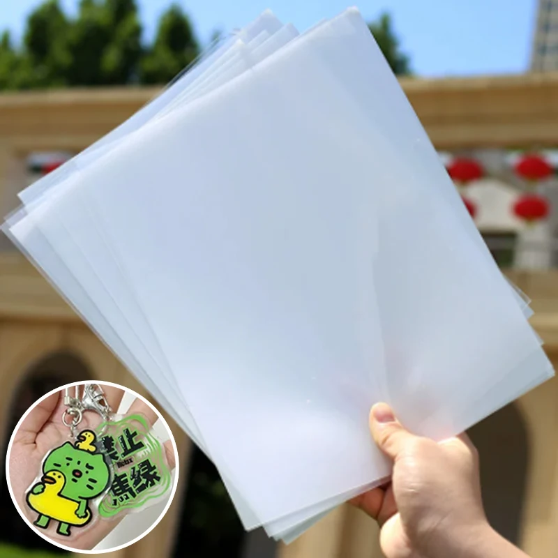 Clear Shrink Plastic Sheets DIY Keychain Making Kit Heat Shrink Film Handmade Craft Supplies Custom Jewelry Making Accessories