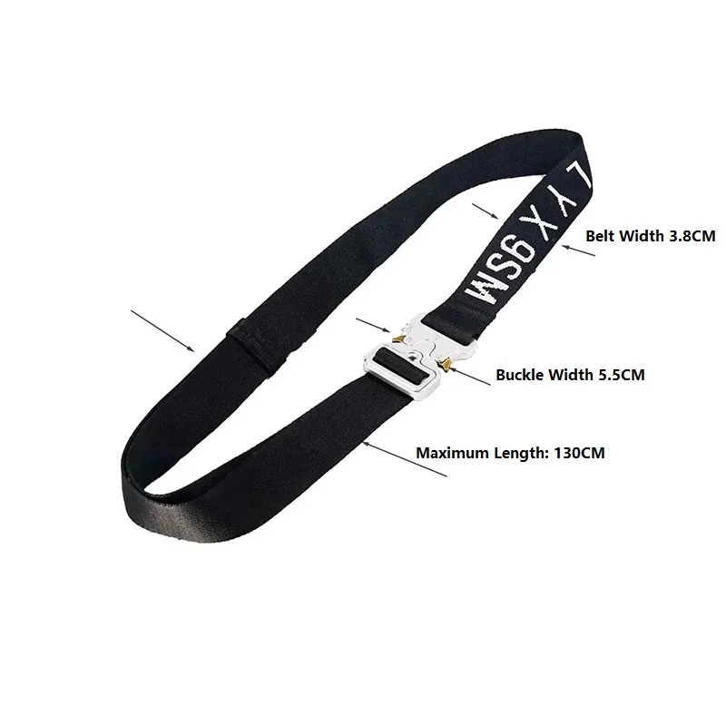 High Quality Woven Letter Logo 1017 ALYX 9SM Belt Functional