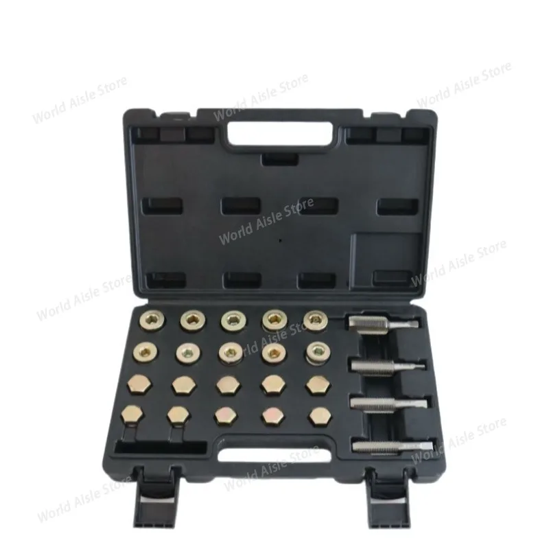 64PCS Oil Pan Thread Repair Tool Kit - For Repairing Drain Plug Threads on Car Oil Pans