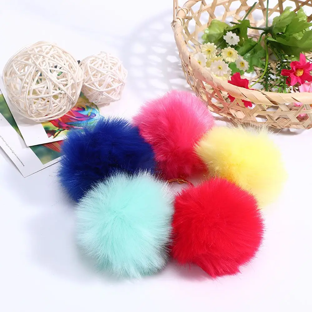 

Soft Trendy Pompom Bag Pendant Fur Ball DIY Fashion Accessories Keychains Key Chain Key Ring