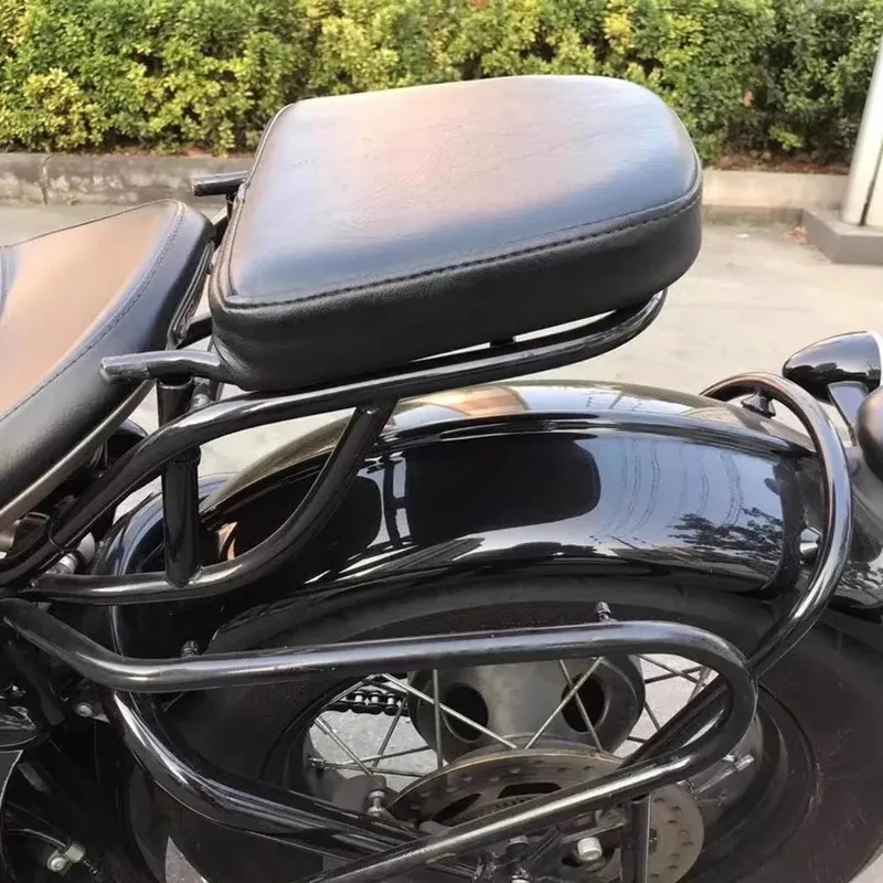 Motorcycle Rear Luggage Rack With Passenger Seat Pad Mat Cushion For Triumph Bonneville Bobber 2017-2023 Accessories