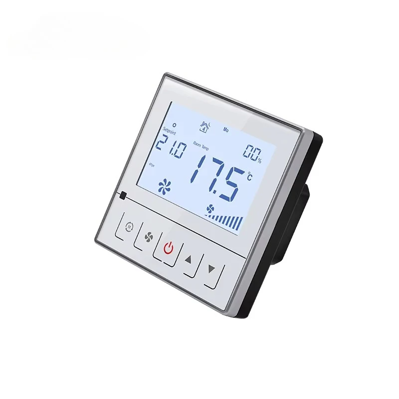 FC221-5DO Relay Control 3 Stage Fan Programmable Fan Coil Touch Screen Room Thermostat