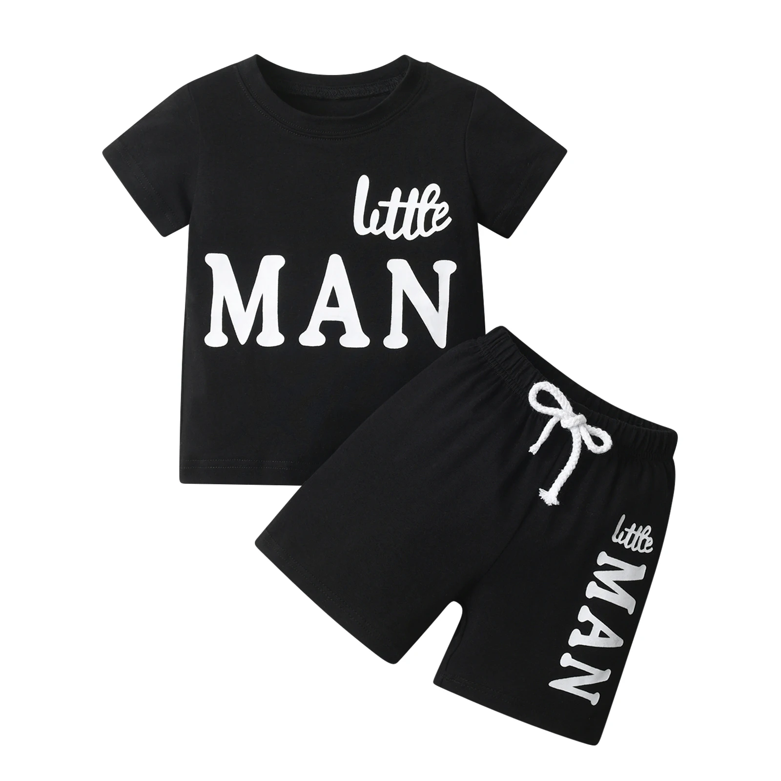 

Trend New Toddler Baby Boy 2PCS Clothes Set Summer Short Sleeves Letters Printed Tee Top and Shorts Outfits for Boys 0-2Years