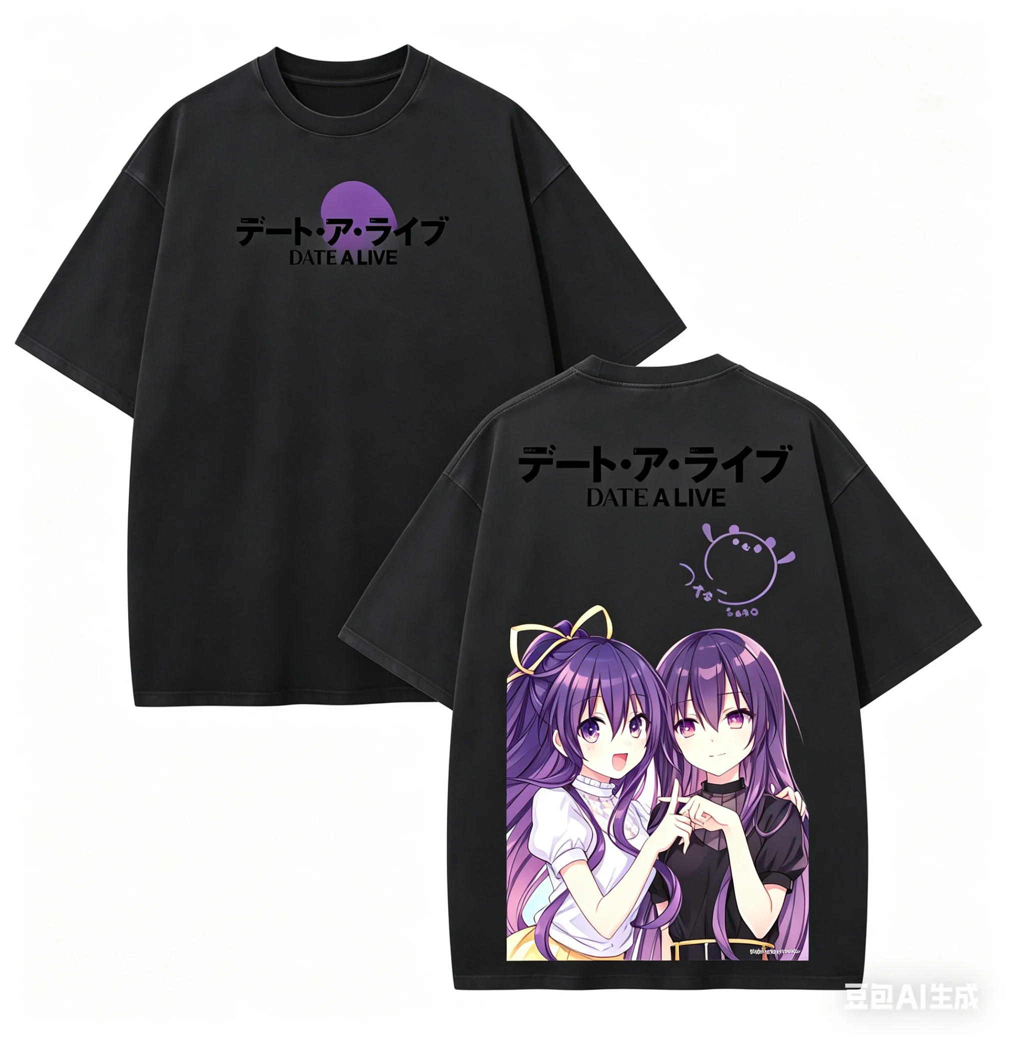 Camiseta lavada para amantes del anime Date A Live, ropa para todo el año, ropa de alta calidad con personalidad, talla grande, unisex, producto popular, clásica