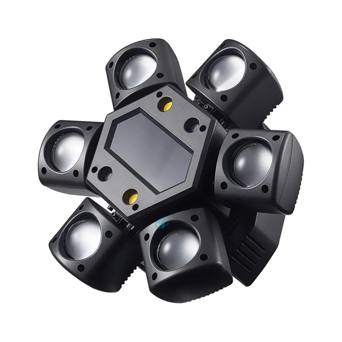【45% OFF】LED Moving Head RGBW 4in1 Mini Six Arm Beam Strobe Light Yellow Flash Lighting 512 Remote Control Stage Effect US Plug