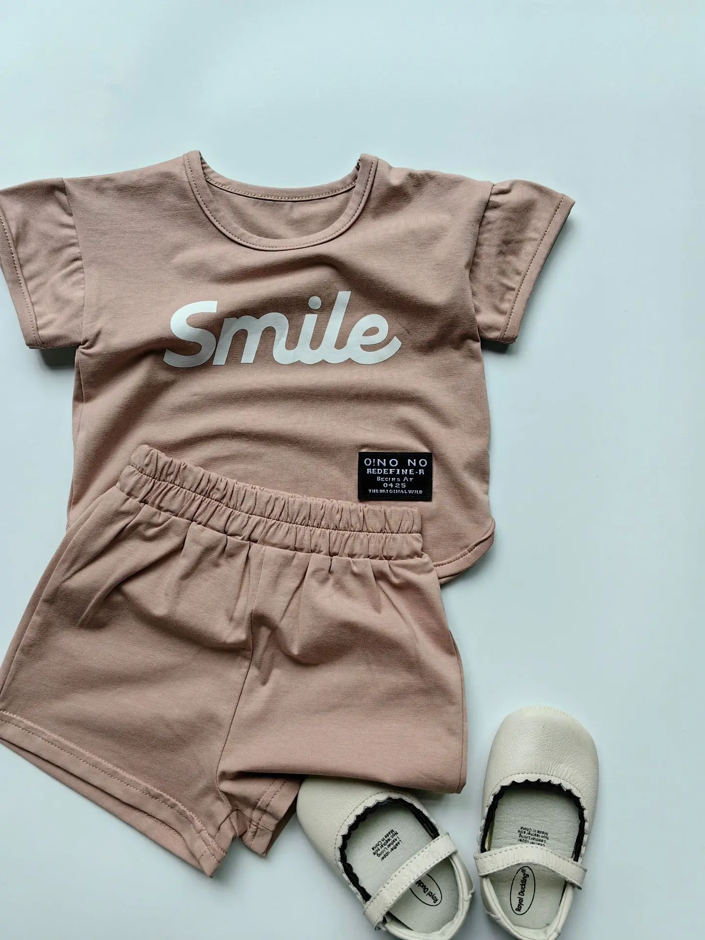 2024 Summer New Baby Short Sleeve Clothes Set Infant Fashion Letter Print Casual Suit Toddler Boy Girl Breathable Shorts Outfits