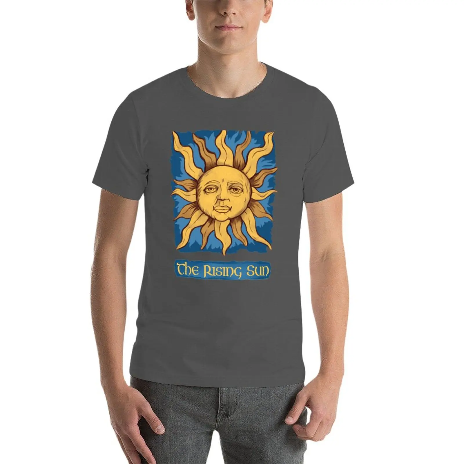 تي شيرت The Rising Sun_Merlin هدايا مضحكة ملابس kawaii للأولاد قميص أنيمي عتيق أبيض للرجال تي شيرت جرافيك