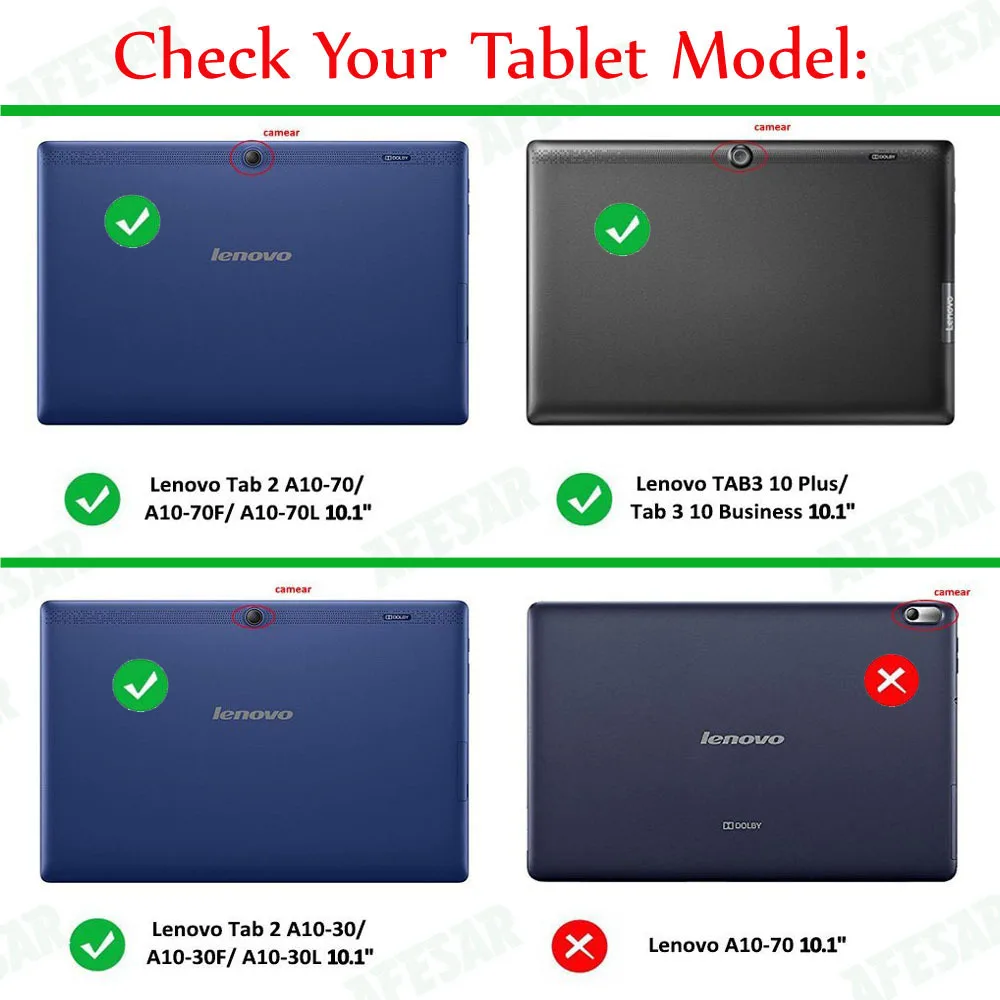 Stand Case for Lenovo Tab3 10 Plus/Tab 3 10 Business (TB3-X70F/L) Lenovo Tab2 A10-70/A10-30, Tri-fold Portable Leather Protector