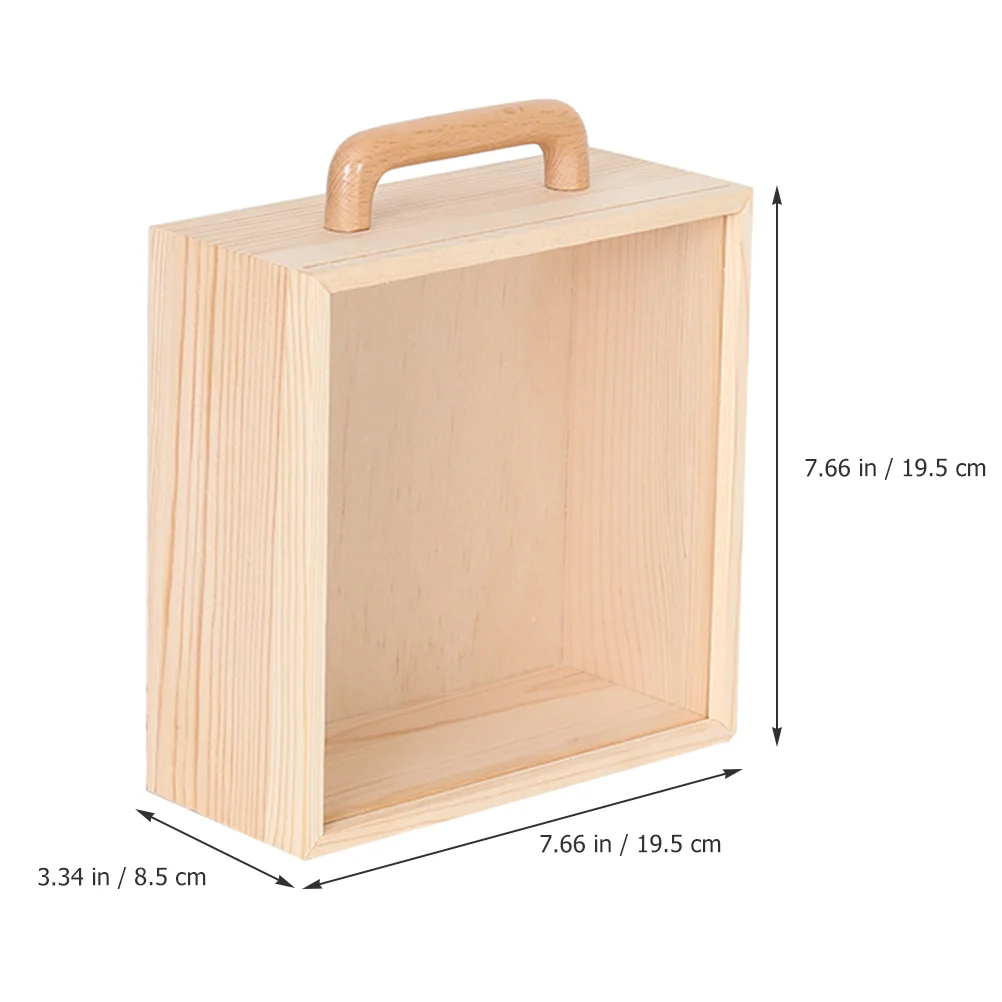 Gift Suitcase Vanity Jewelry Container Wooden Storage Earring Decorative Sundries Display Boxes Trinket Cabinet