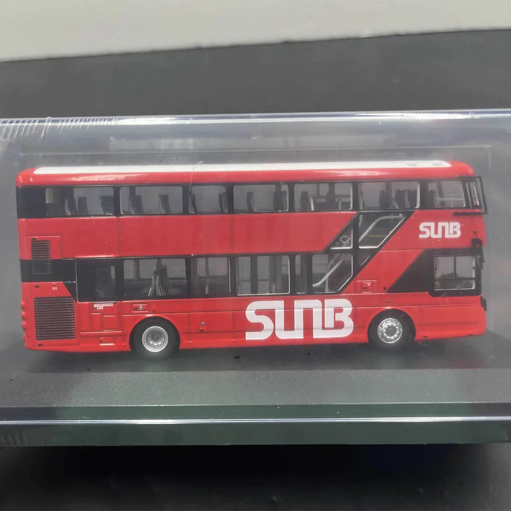 Liga vermelha ônibus modelo brinquedo coleção, Double Decker com logotipo estilo, sol Avant-garde Streetdeck, 1:76