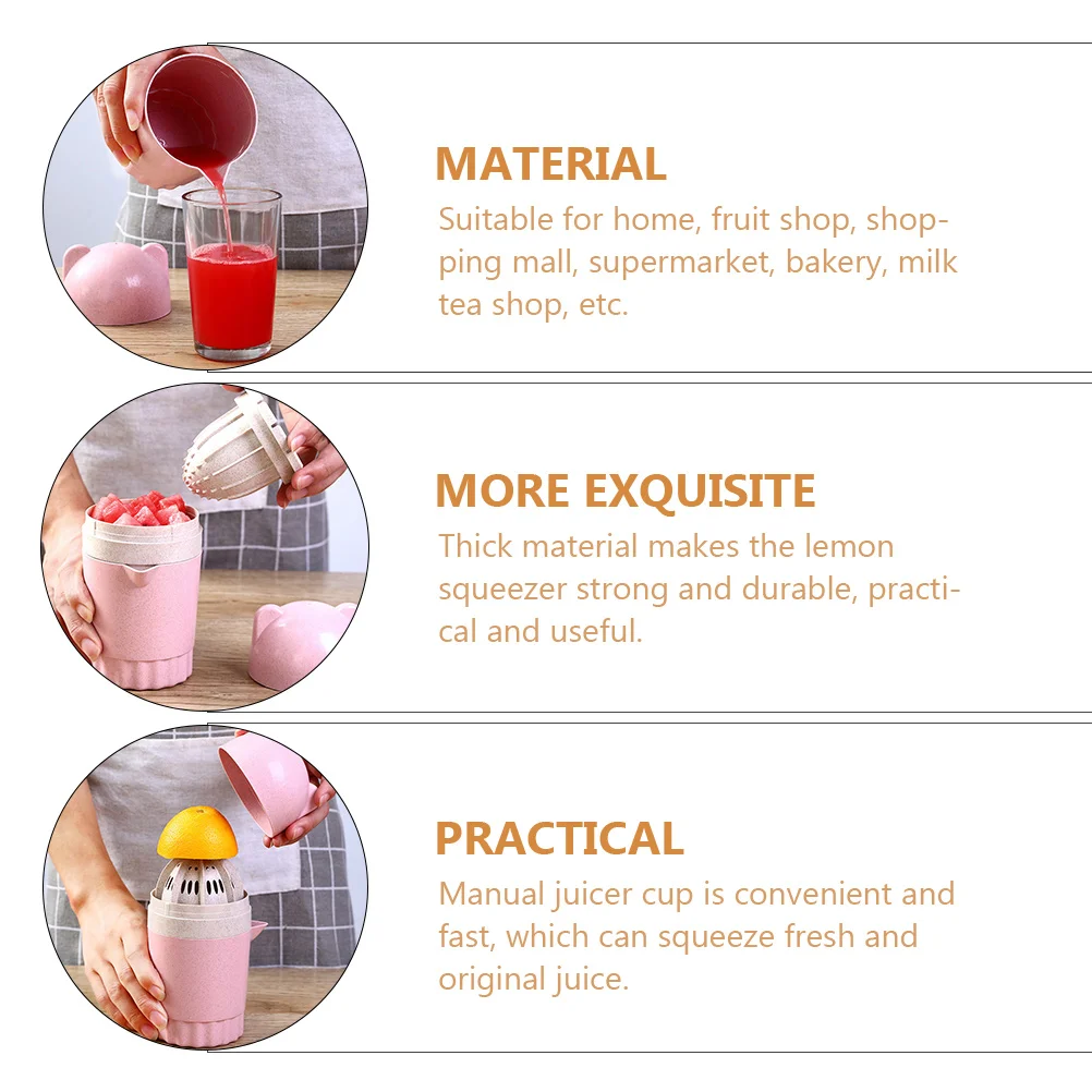 

Manual Juicer Cup Portable Small Juicer For Orange Lemon Kiwi Juice Maker Lightweight Multifunctional Home Office Use
