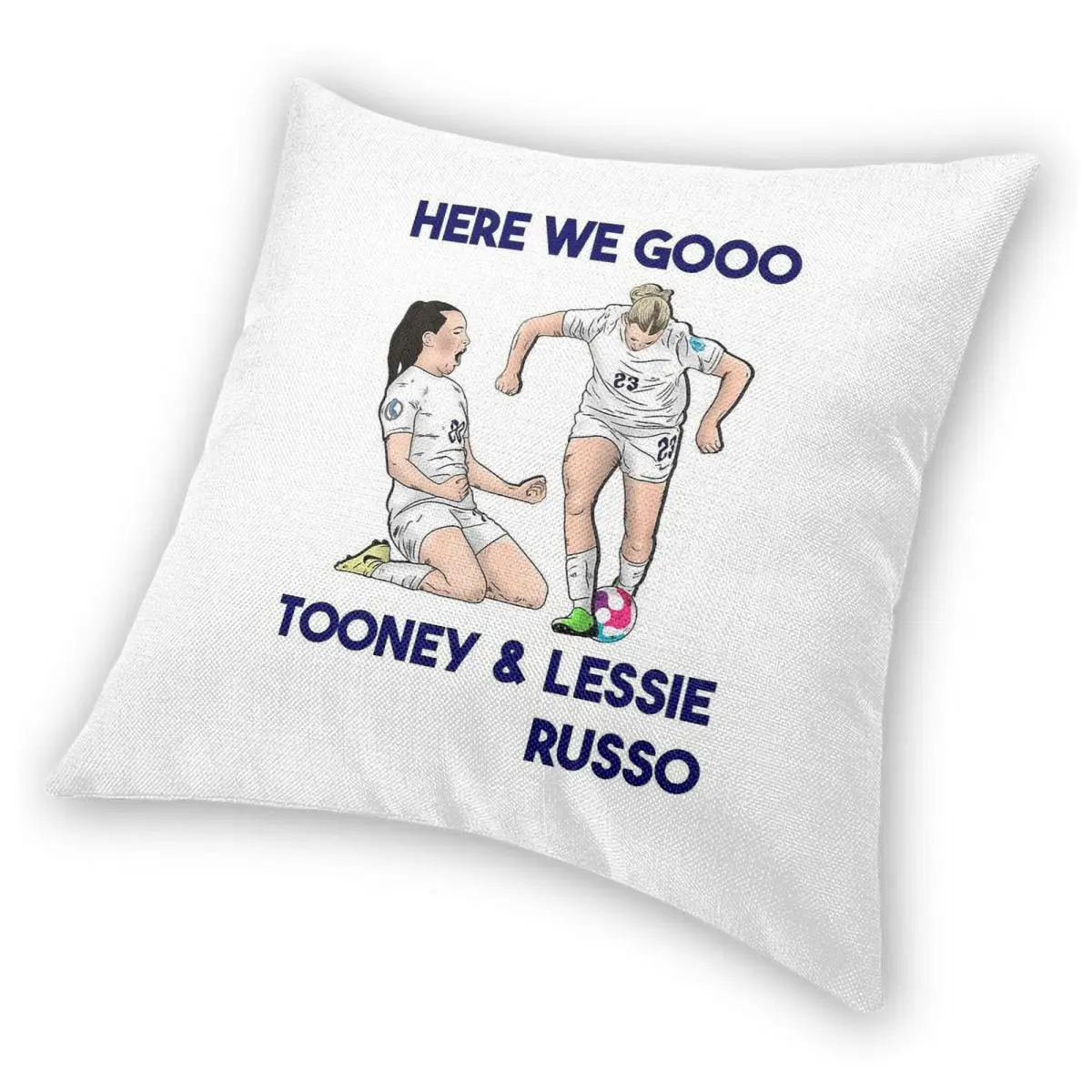 هنا نحن Gooo Tooney Lessie Russo ساحة المخدة البوليستر الكتان المخملية المطبوعة البريدي كيس وسادة أريكة مقعد غطاء الوسادة 18"