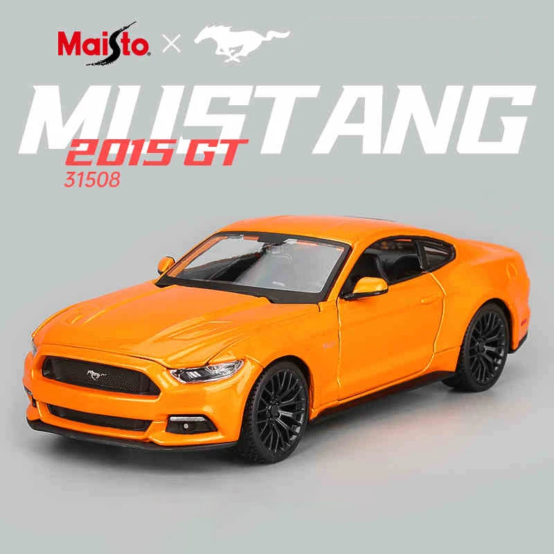 

Maisto 1:24 Ford Mustang GT 2015, легкосплавный автомобиль, литье под давлением и игрушечный транспорт, модель автомобиля, миниатюрная масштабная модель автомобиля, игрушечный автомобиль для детей