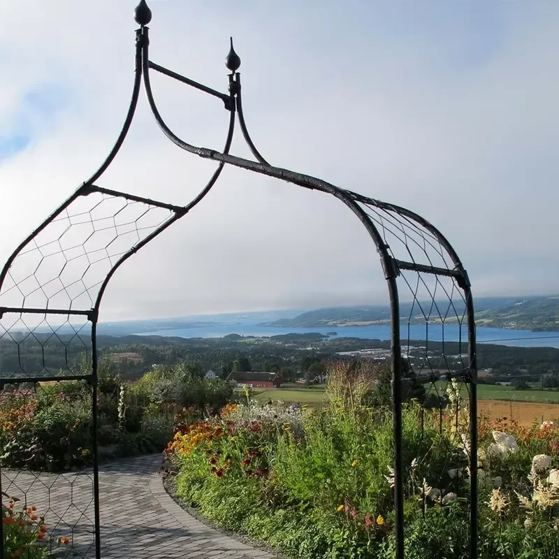 Garden Arch Craft Metal Outdoor Path Gate Park Construction Waterproof Landscaping Arch Wedding Door for Garden Decorative