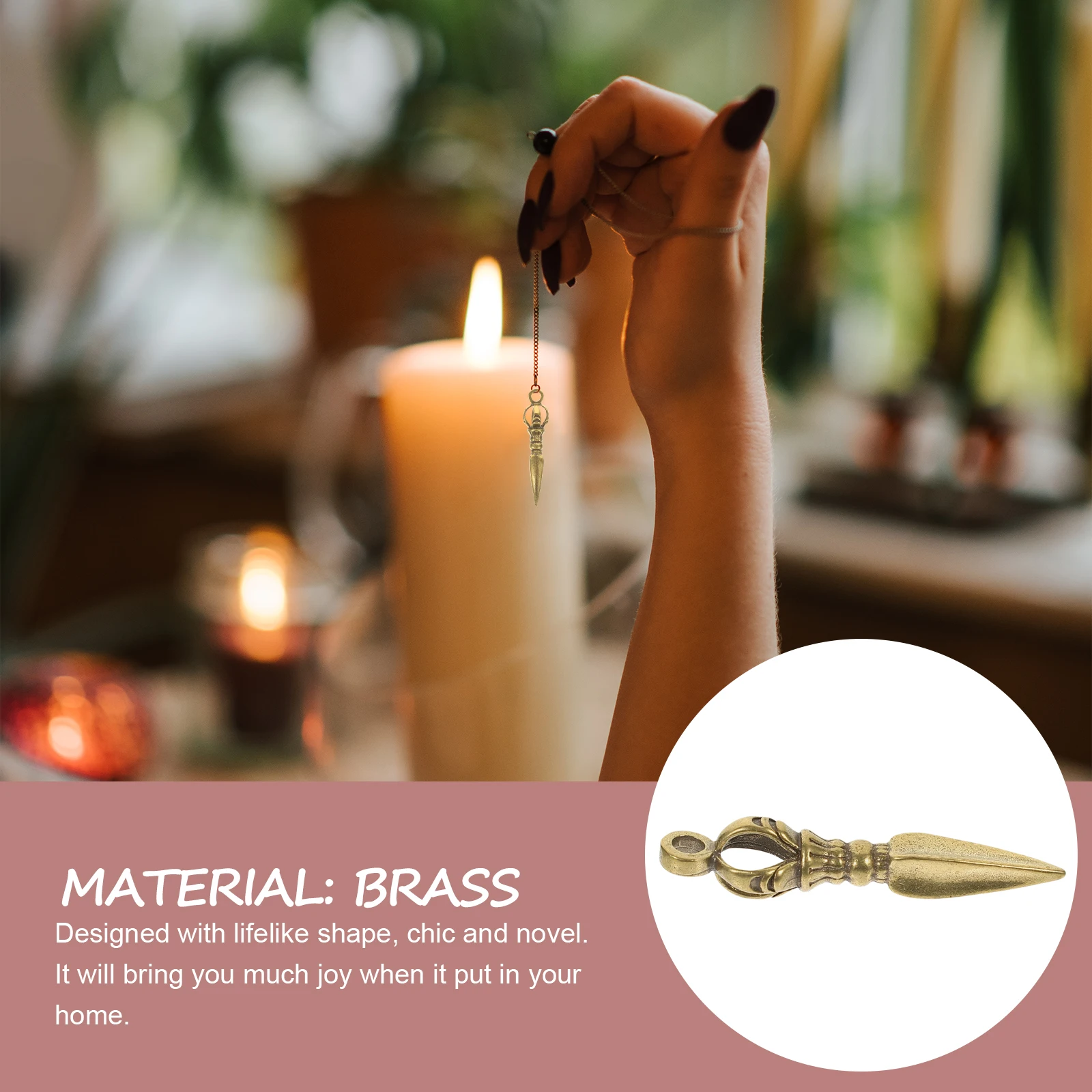 

5pcs Mini Brass Vajra Pestle Pendant Retro Keychain Ornament Multi-Use Religious Decorative Jewelry Accessory Tibetan