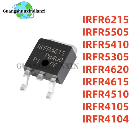 10PCS/LOT 100% NEW IRFR5305 IRFR6215 IRFR5505 IRFR5410 IRFR4620 IRFR4615 IRFR4510 IRFR4105 IRFR4104 TO-252 In Stock