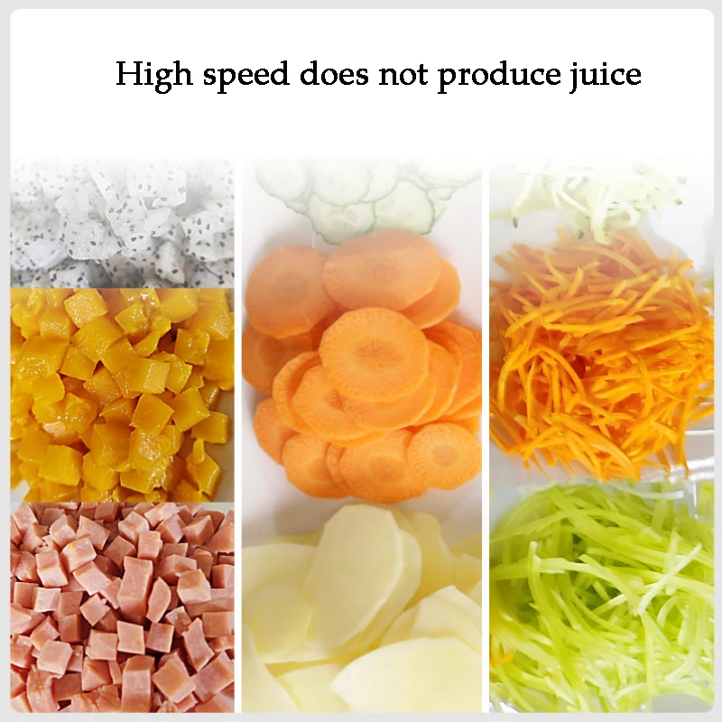 Commercial  Shredding Multifunction Vegetable Slicer Cutter Food Processor Potato Chips Carrot Melon Dicing Cutting Machine