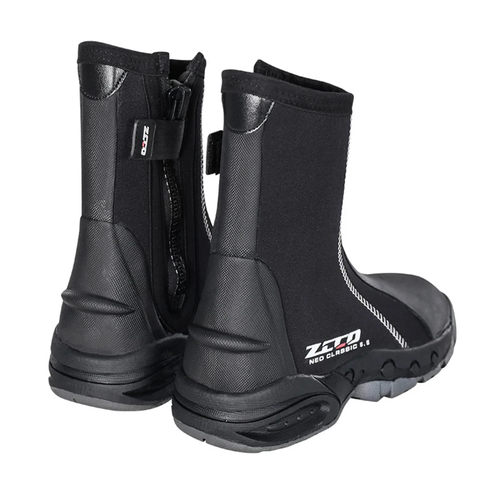 Botas de buceo de neopreno para hombre y mujer, zapatos de buceo con cremallera lateral, accesorios para deportes acuáticos, 5mm