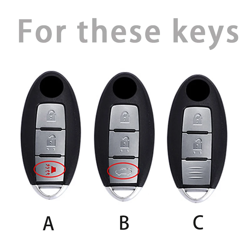 3 Buttons TPU Key Case Cover Shell Fob for Nissan Qashqai X-Trail T32 T31 Juke J10 J11 Kicks Tiida Pathfinder Note for Infiniti