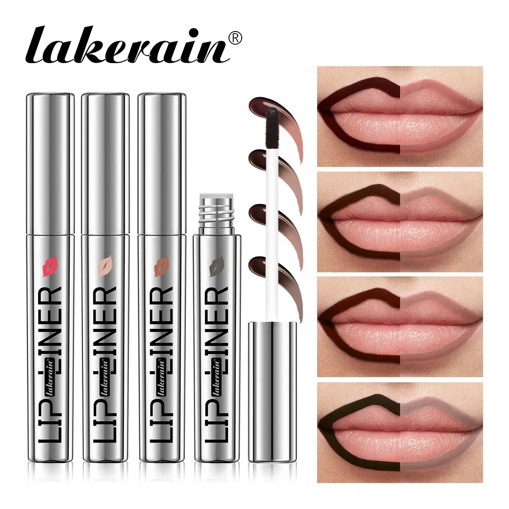 Lakerain Peel-Off Matte Lip Liner Hyaluronzuur Vitamine e Hydrateren Voedende Lip Potlood Blijvende Waterdichte Tattoo Lipgloss