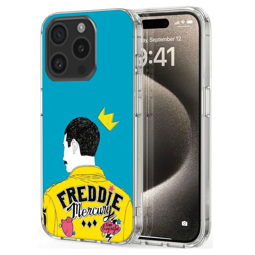 Rock Funky Freddie Mercury Queen Clear Phone Case For Apple iPhone 12 13 Mini 11 14 15 16 Pro Max Cover XS MAX XR Soft