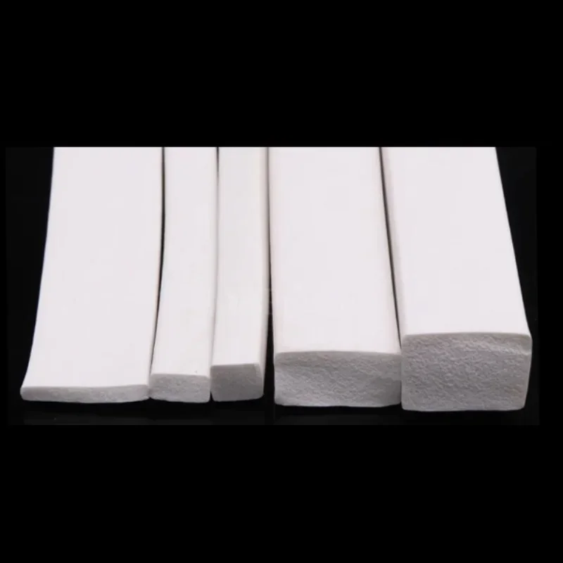 1/2m Silicone Foaming Sealing Strip White Square Anti Slip and High-temperature Resistant Silicon Rubber Doors Windows Gasket