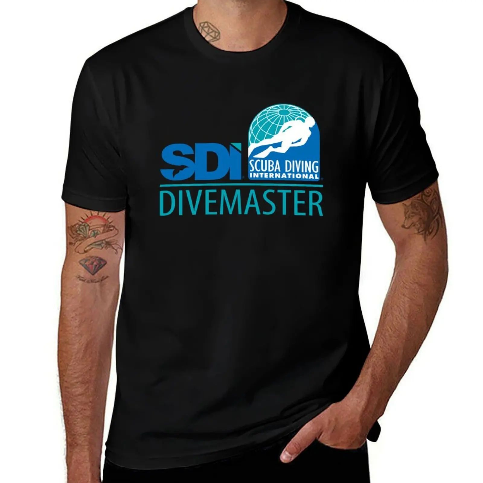 

shirt soft cotton shirts International for t pack - Diving cotton T-Shirt t (SDI) Scuba man Divemaster