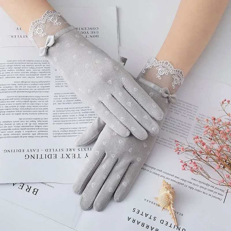 Guanti per protezione solare da donna Guanti per protezione solare estivi e primaverili da donna Guanti da ciclismo da esterno elastici sottili da ciclismo e da corsa