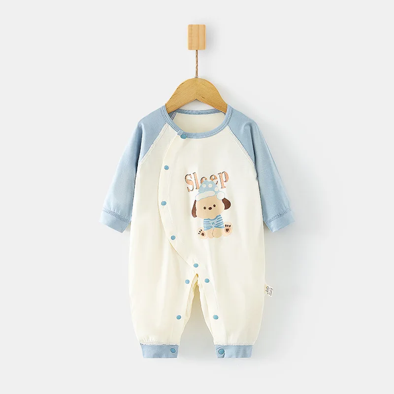 Baby Summer Ice Dora Long-Sleeved Jumpsuit Newborn Boneless Romper Air Conditioning Clothes Baby Toddler Romper