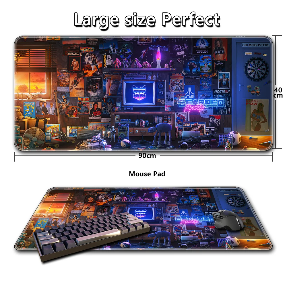 

American nostalgic classic 80s and 90s pattern desktop mats mouse pads keyboard mats desk mats dining table mats