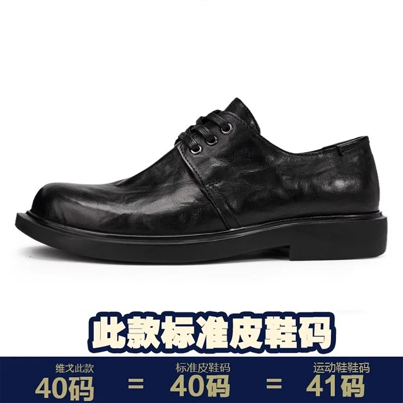 Fashion Boots Spring Autumn Winter Men Casual Shoes Leisure Shoes British Retro Men Shoes All-match Cowhide Breathable Sneaker