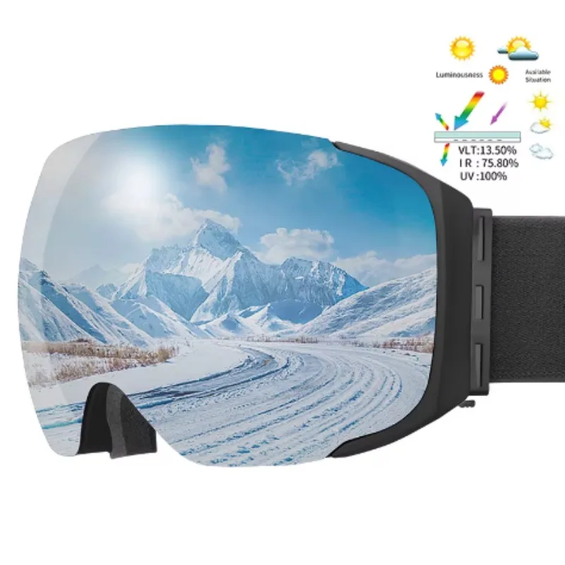 Winter Snow Skiing Goggles for Men Women Teenagers Skis Goggles Wide Field of View Windproof Snow Proof UV Resistant Glasses