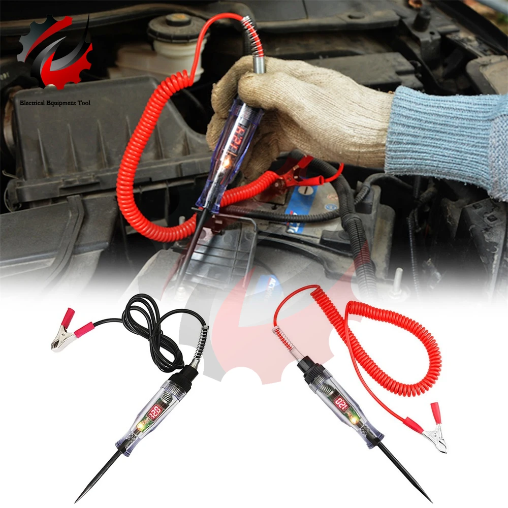 Car Auto Circuit Tester Truck Voltage Tester Circuit DC 3V 6V 12V 24V 36V Auto Circuit Tester Auto Diagnostic Probe Test Pen