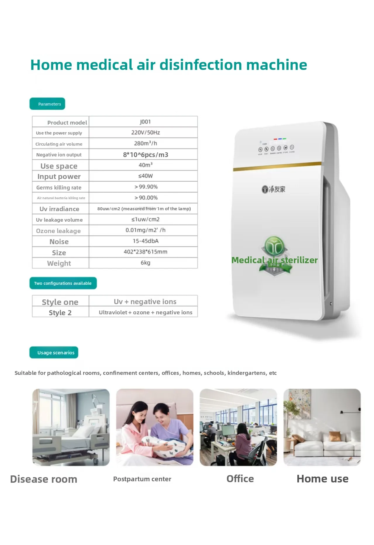 Purificador portátil